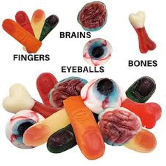 Gummi Body Parts Gummy Halloween Fall Autumn candy 4.4 pounds
