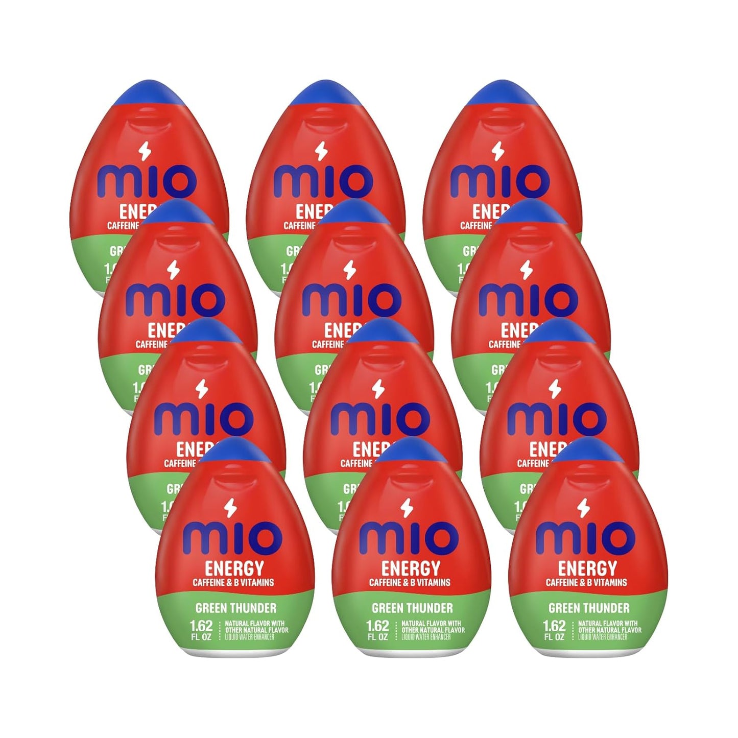Mio Energy Green Thunder Liquid Water Enhancer 1.62 oz Each - 12 Pack