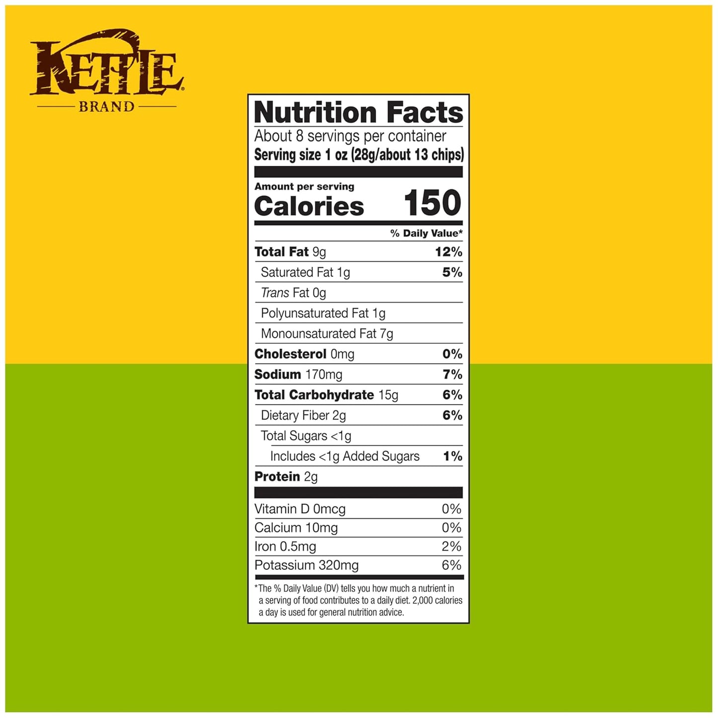 Kettle Brand Potato Chips Jalapeno 7.5 bag (Case Pack of 6)