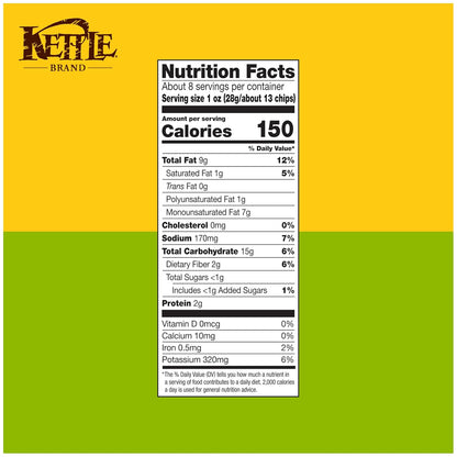 Kettle Brand Potato Chips Jalapeno 7.5 bag (Case Pack of 6)