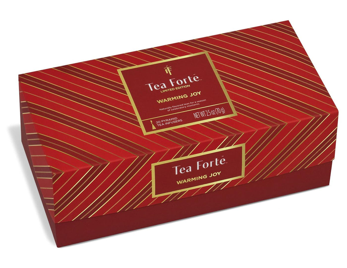 Tea Forte Tea Sampler Gift Set, 20 Pyramid Infuser Bags Warming Joy