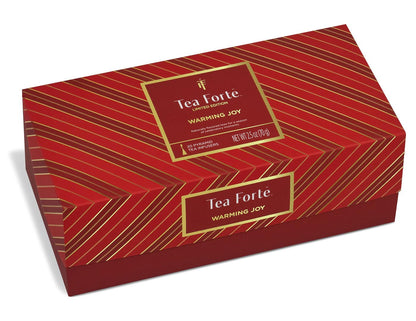 Tea Forte Tea Sampler Gift Set, 20 Pyramid Infuser Bags Warming Joy