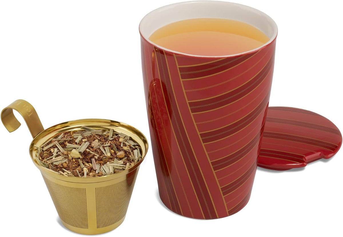 Tea Forte Warming Joy Ceramic KATI Tea Cup with Infuser