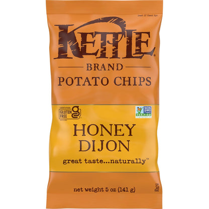 Kettle Brand Honey Dijon Potato Chips Non-GMO 5 oz - 15 Pack