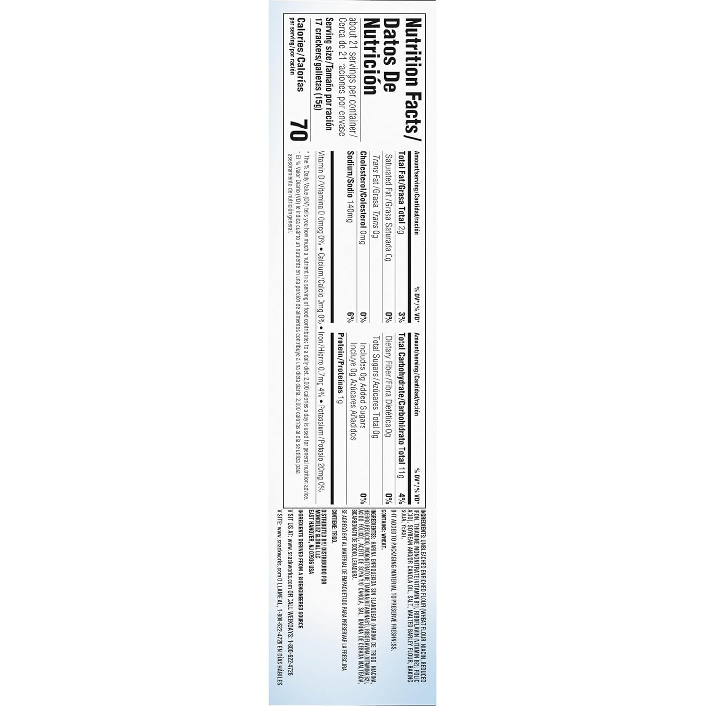 Nabisco Premium Mini Saltine Crackers 11 oz (Case Pack of 6)