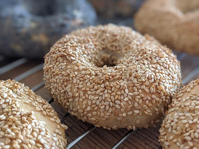 RawJoy Delicious Fresh Baked New York Classic Sesame Bagel