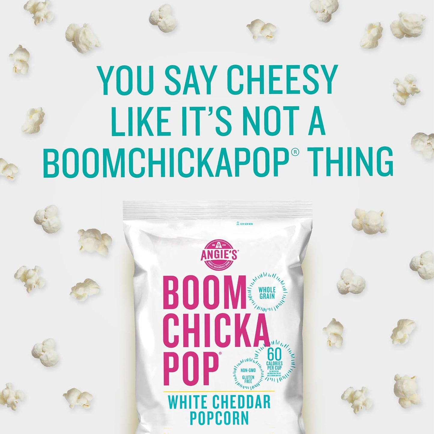 Angie's Boom Chica Pop White Cheddar Popcorn 4.5 oz Bag (Case Pack of 12)