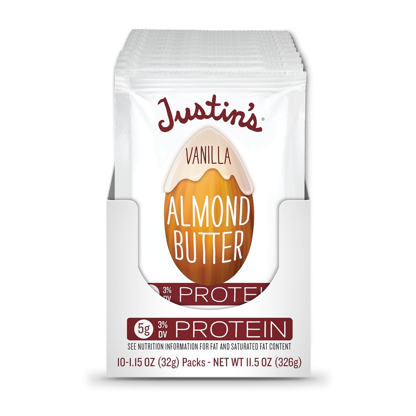Justin's Classic Almond Butter Squeeze Packs 1.15oz packs (Case pack of 6)