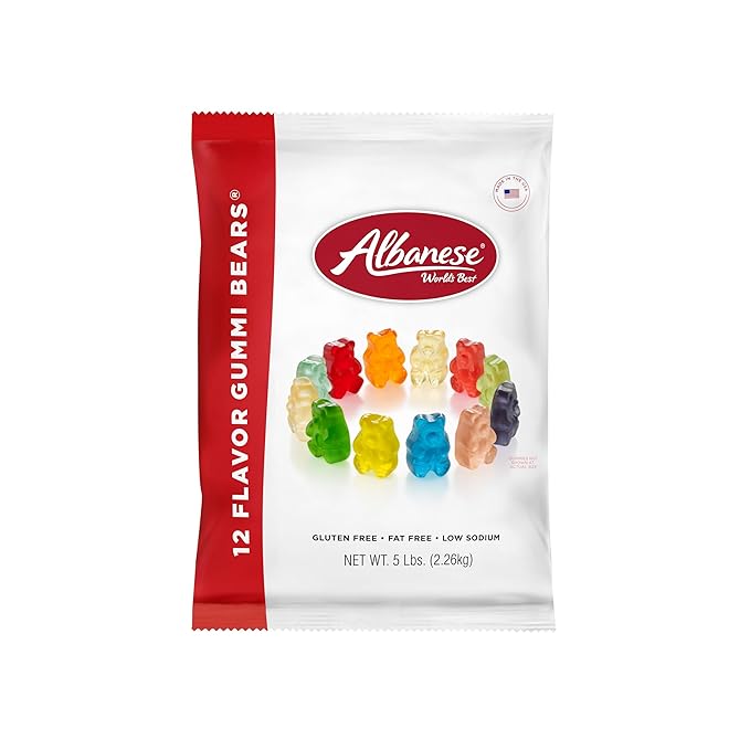 Albanese GUMMI BEARS (12 Flavor ) Gummy Candy 5 lb Pack of 2