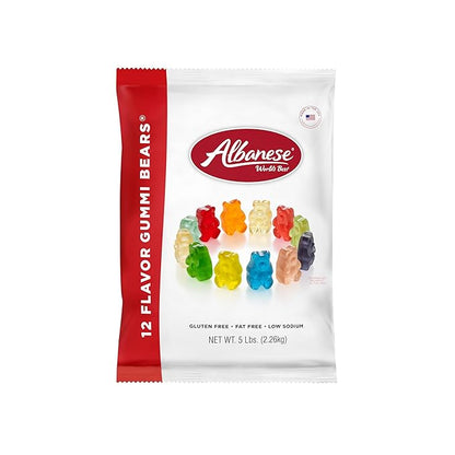 Albanese GUMMI BEARS (12 Flavor ) Gummy Candy 5 lb Pack of 2