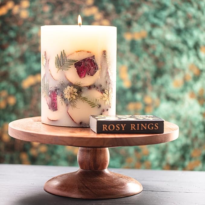 Rosy Rings Spicy Apple Tall Round Scented Candles,5.5”
