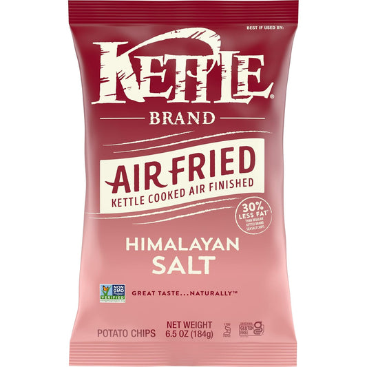 Kettle Brand Air Fried Himalayan Salt Kettle Chips, 6.5 Oz Bag (Case Pack of 12)