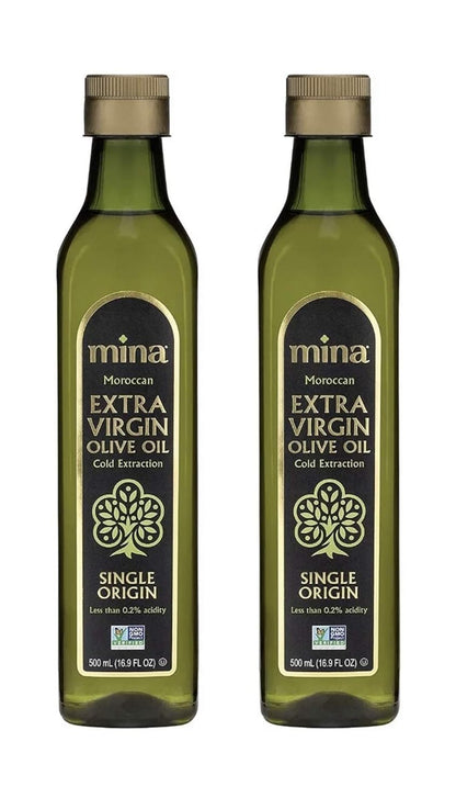 Mina Extra Virgin Olive Oil Single Origin Gourmet Moroccan Olive Oil Cold 16.9 os