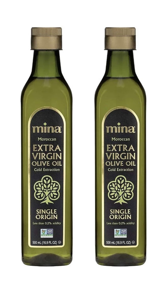 Mina Extra Virgin Olive Oil Single Origin Gourmet Moroccan Olive Oil Cold 16.9 os