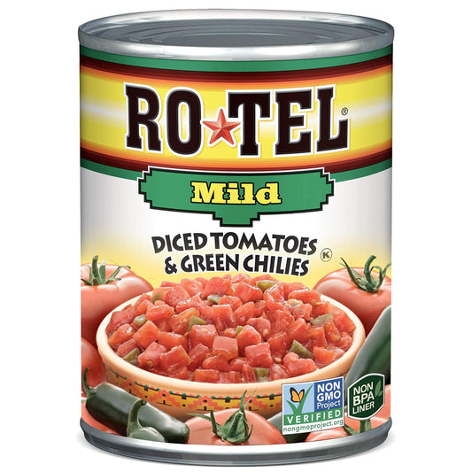 ROTEL Original Diced Tomatoes and Green Chilies, Keto Friendly, 10 Ounce, 24 Pack