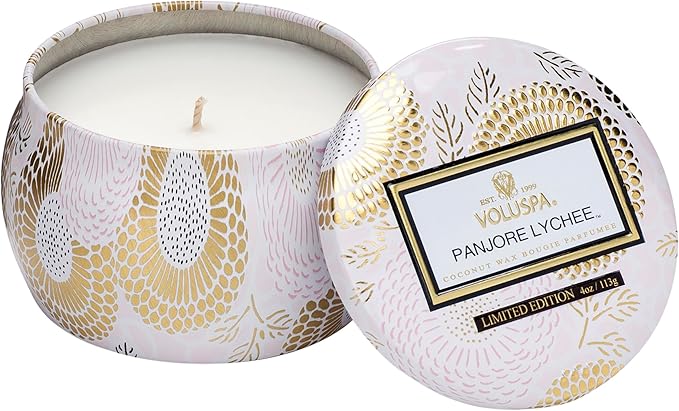 Voluspa Mini Tin Candle - Panjore Lychee 4oz Mens Home Scent