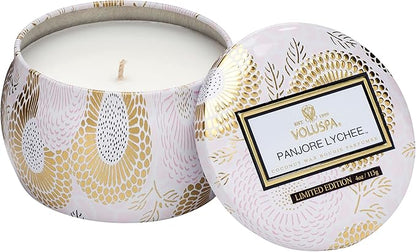 Voluspa Mini Tin Candle - Panjore Lychee 4oz Mens Home Scent