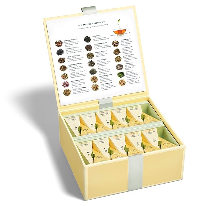 Tea Forte 40 Pyramid Sampler, Tea Tasting Tea Chest