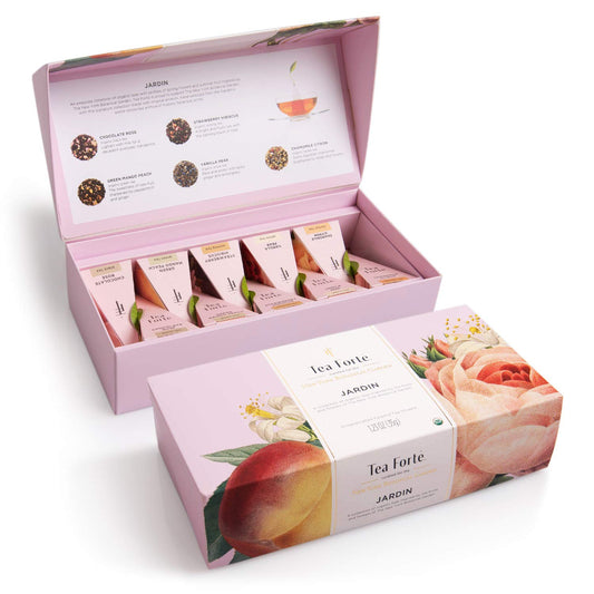 Tea Forte Jardin Box 10 Pyramid Tea W/ Flowers & Fruits (5 Flavor)