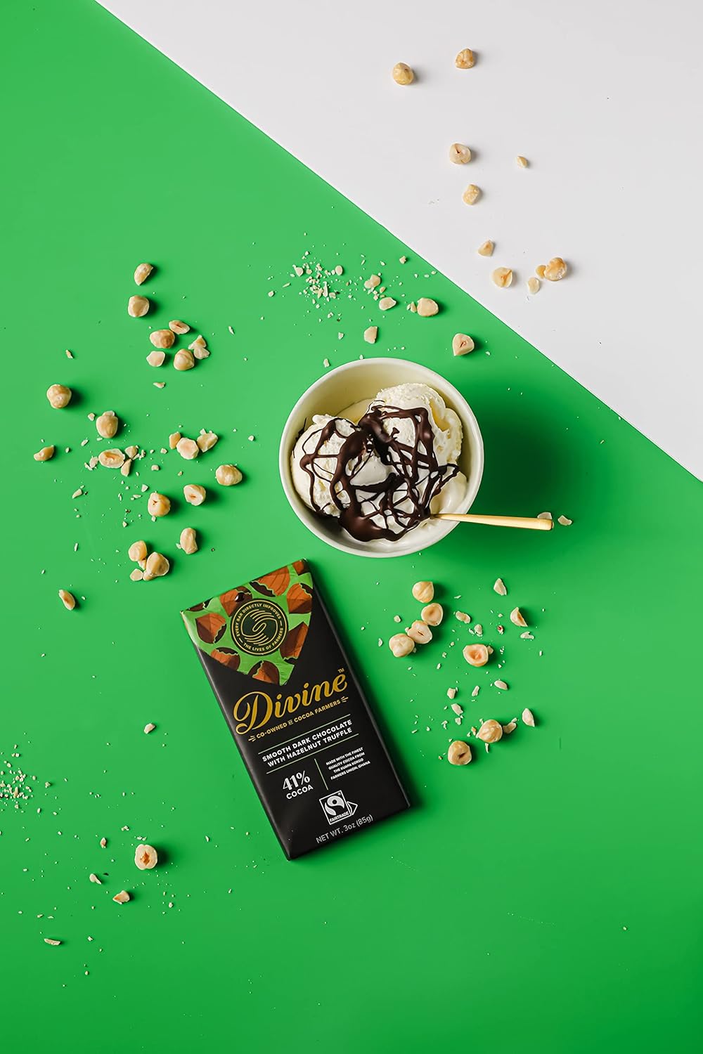 Divine dark chocolate hazelnut truffle pack of 12