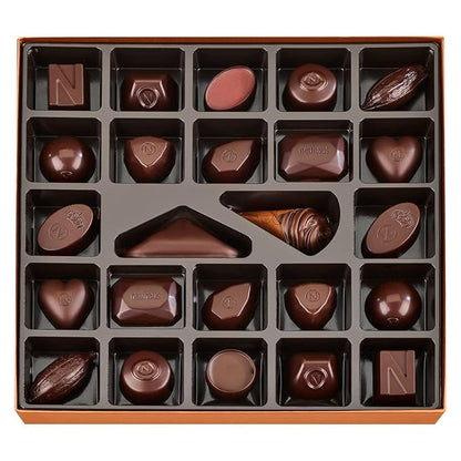 Neuhaus Belgian Chocolate Classic Discovery Collection All Dark Chocolates – 24 Timeless Neuhaus Intense Dark Coated Chocolate Pralines – Gourmet Chocolate Gift