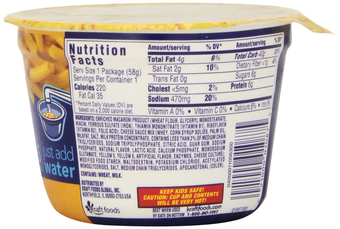 Kraft Easy Macaroni & Cheese Cups 2.05 oz cups (8 Pack)