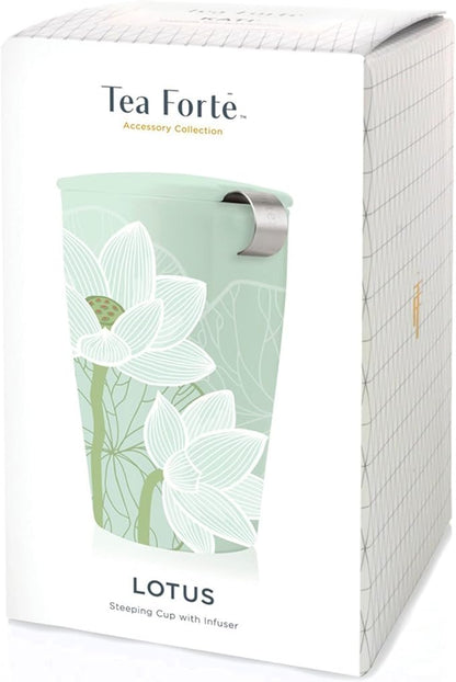 Tea Forte KATI Lotus Stainless Steel Loose Leaf Steeping Cup w/Infuser Insulated
