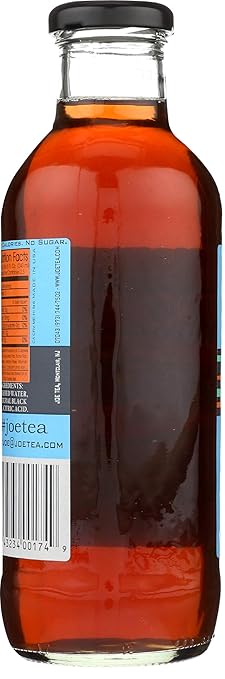 Joe Tea Unsweetened Black Tea 20 oz glass bottles( Case Pack of 12)