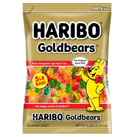 Haribo Original Gold-Bears Gummi Candy, 5-Pound Bag of Delicious Bears!