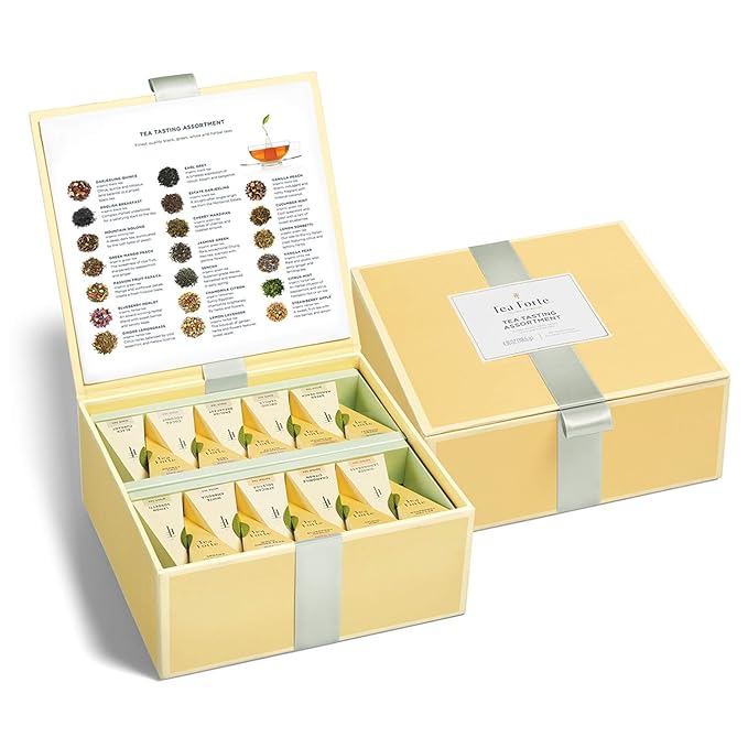 Tea Forte 40 Pyramid Sampler, Tea Tasting Tea Chest