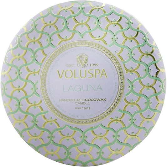 Voluspa 3 Wick Decorative Tin Candle - Laguna 340g/12oz Candles