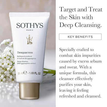 SOTHYS Desquacrem | Gentle Face Cleanser Cream for Women | Hydrating Acne Remover For All Skin Types