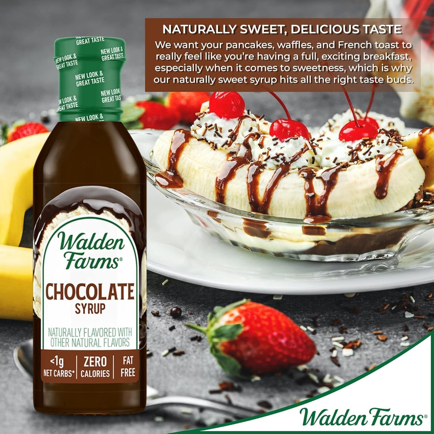 Walden Farms Chocolate Syrup 12 fl oz bottle ( Case Pack of 6)