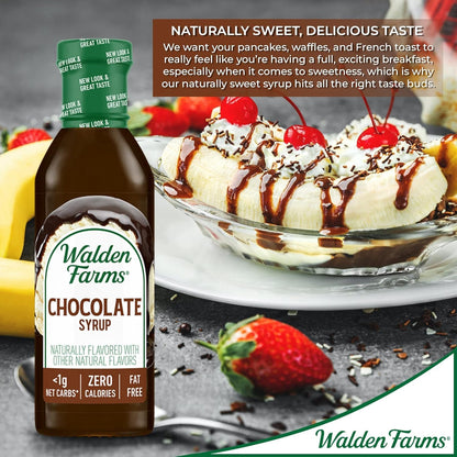 Walden Farms Chocolate Syrup 12 fl oz bottle ( Case Pack of 6)