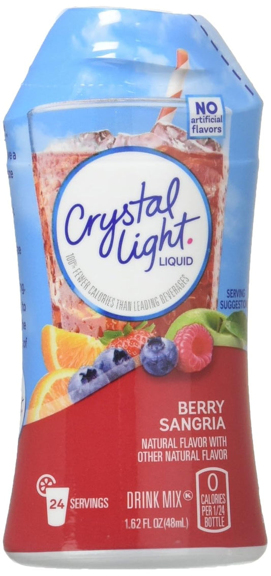 Crystal Light Liquid Berry Sangria Drink Mix 1.62 fl oz Bottle (Case Pack of 12)