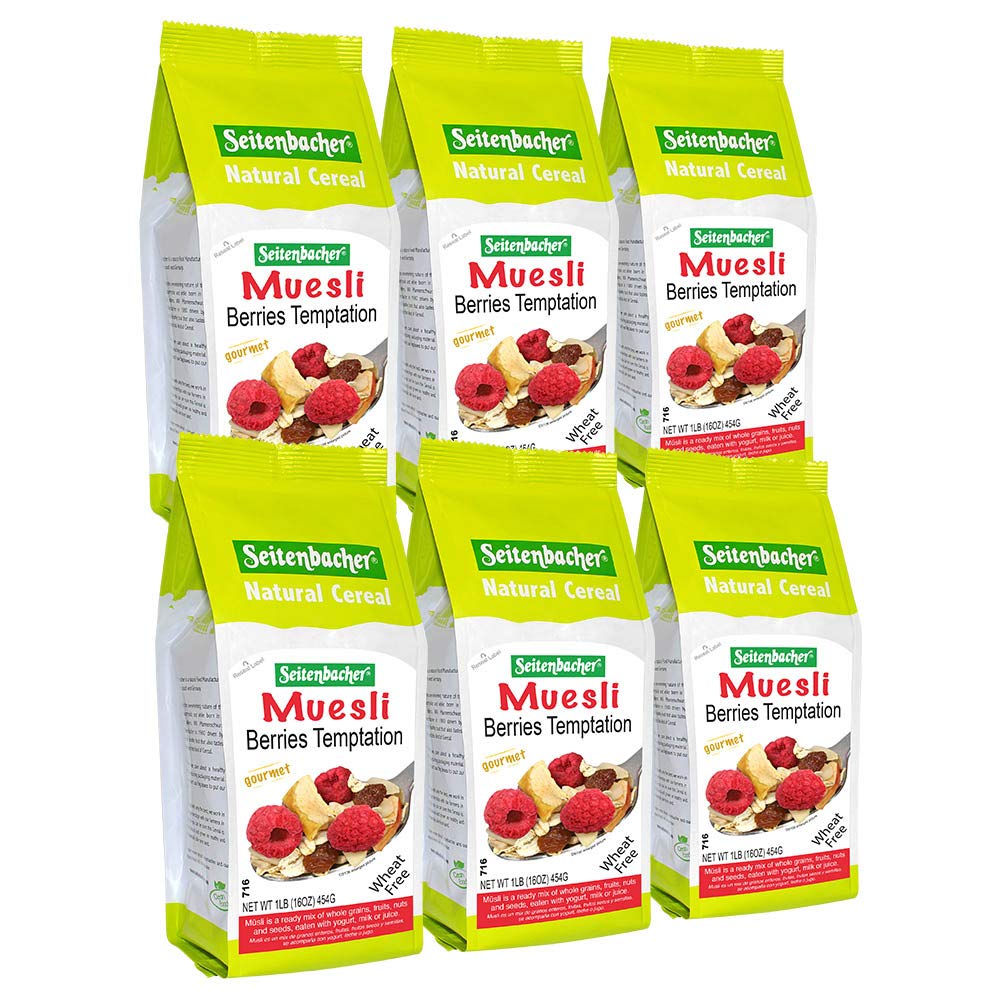 Seitenbacher Muesli #2 Berries Temptation 16 Ounce 6-Pack