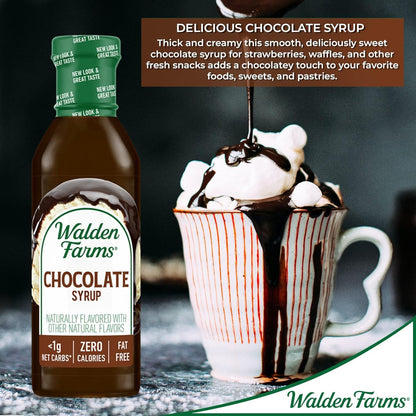 Walden Farms Chocolate Syrup 12 fl oz bottle ( Case Pack of 6)