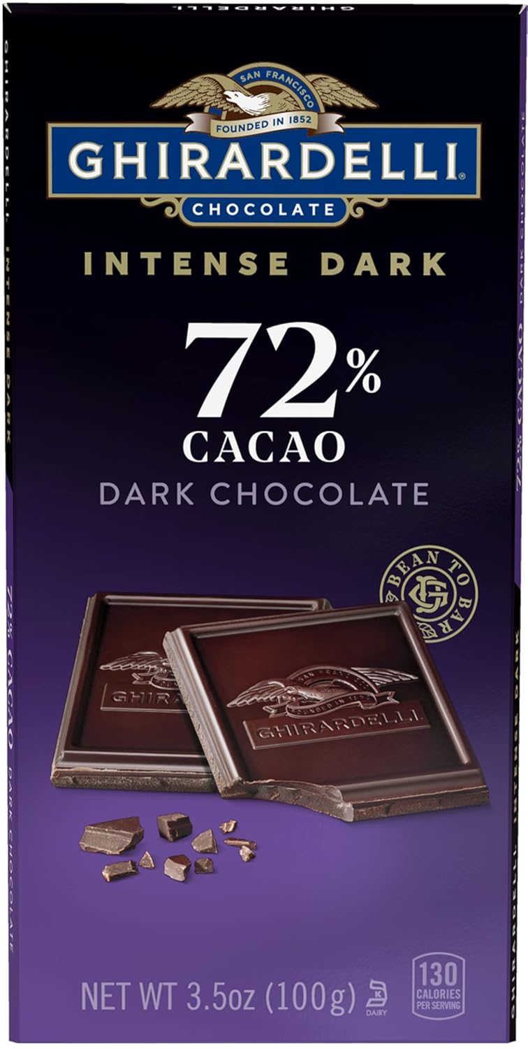 Ghirardelli Intense Twilight Dark Chocolate Squares 3.5 oz pack of 12