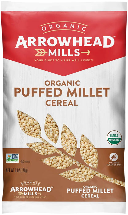 Arrowhead Mills Whole Grain Puffed Millet Cereal, 6-Ounce Bags ( pack of 48)