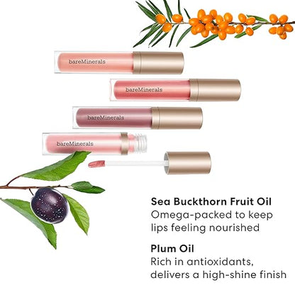 bareMinerals Mineralist Lip Gloss-Balm, Hydrating Lip Gloss + Balm Hybrid, Sheer Glossy Lip Balm, No Stickiness, Improves Lip Smoothness, Vegan