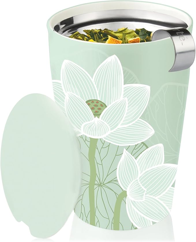 Tea Forte KATI Lotus Stainless Steel Loose Leaf Steeping Cup w/Infuser Insulated
