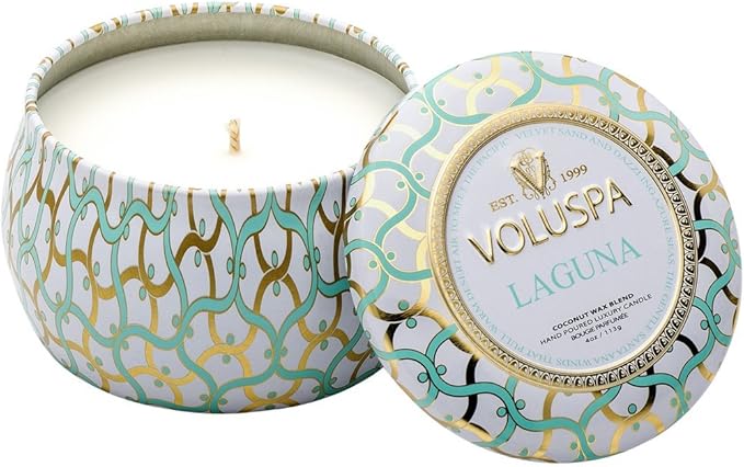 VOLUSPA LAGUNA WAX BLEND HAND POURED LUXURY CANDLE BOUGIE PARFUMEE 4OZ TIN