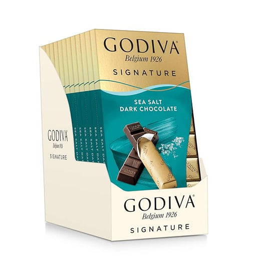 Godiva Signature Sea Salt Dark Chocolate Mini Bars 3.1 oz bars