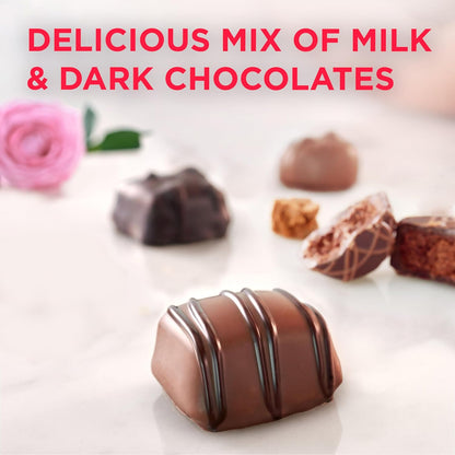 Russell Stover Valentines Heart Assorted Milk and Dark Chocolates 5.1oz (Case Pack of 12)
