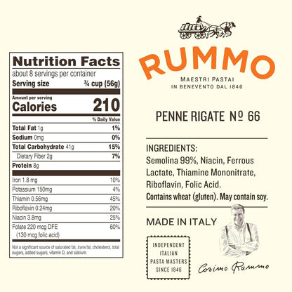 Rummo Pasta Penne Rigate no.66 16oz