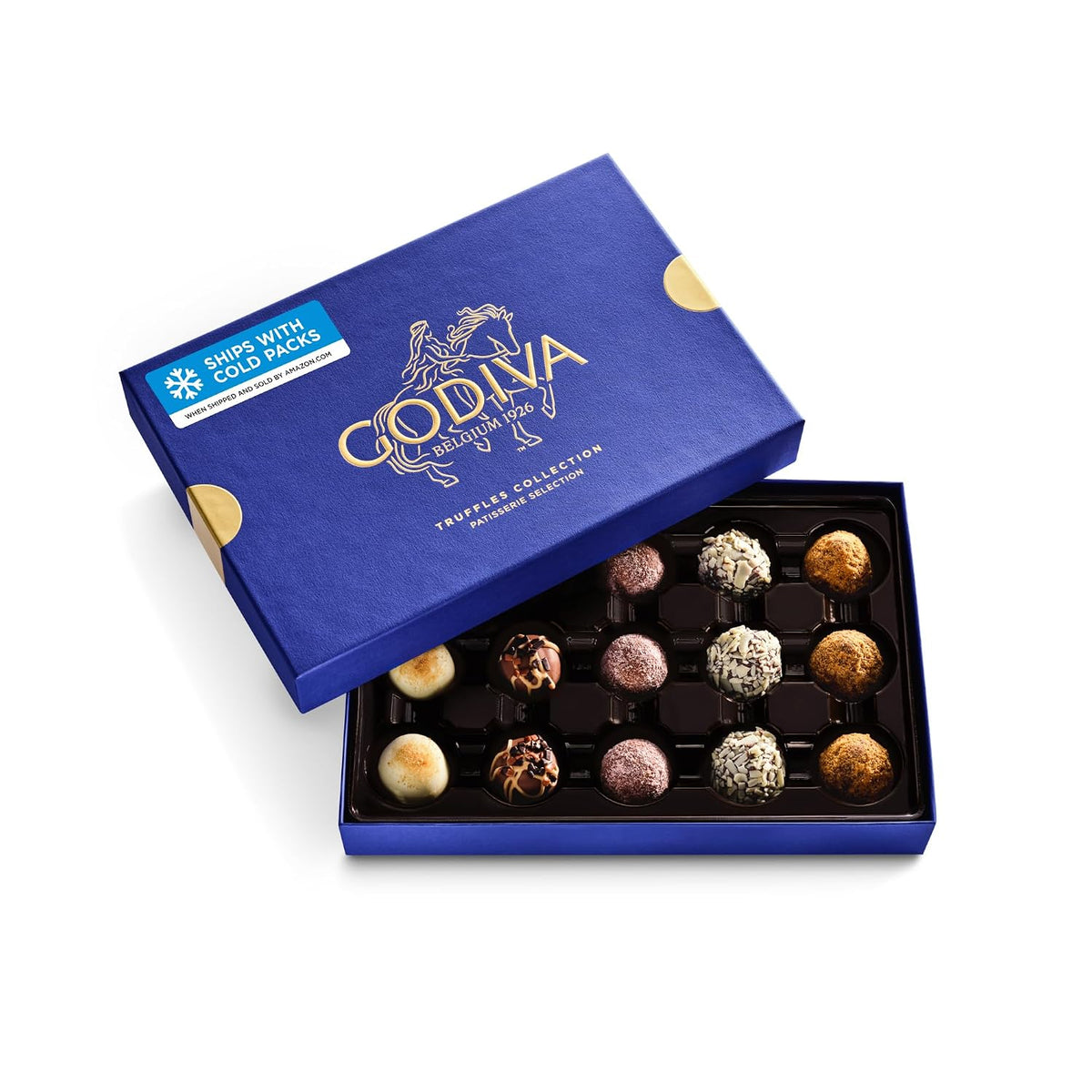 Godiva Patisserie Belgian Chocolate Truffles Gift Box, 15 Piece