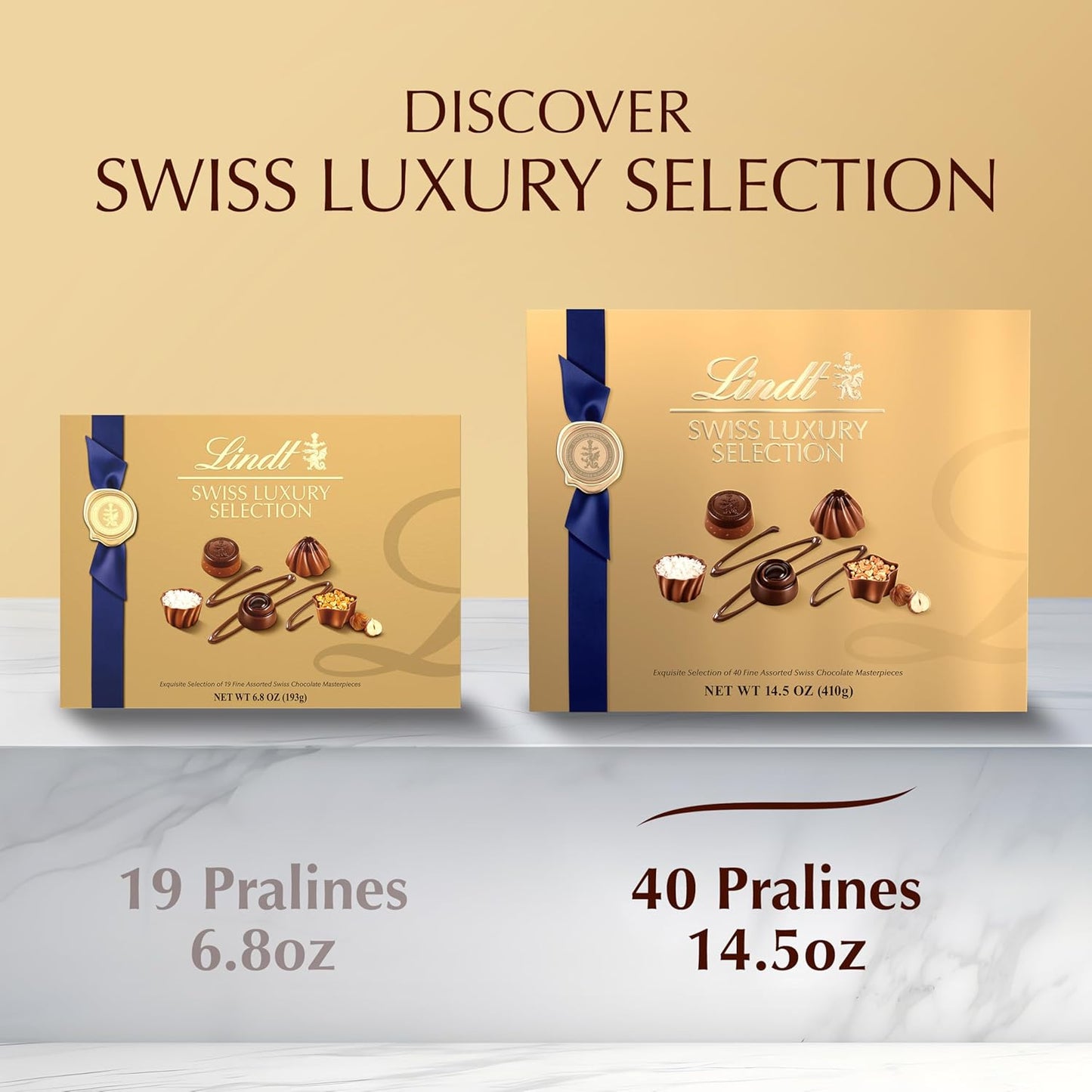 Lindt Swiss Luxury Selection Assorted Chocolates,Chocolate Gift Box,14.6 oz Gift