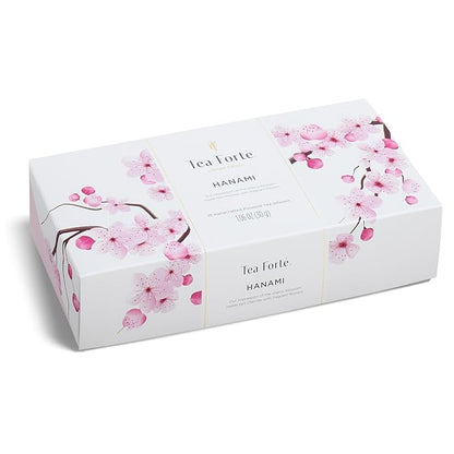 Tea Fortè Hanami Box 10 Filters Pyramid Green Tea Cherry And Rose Petals