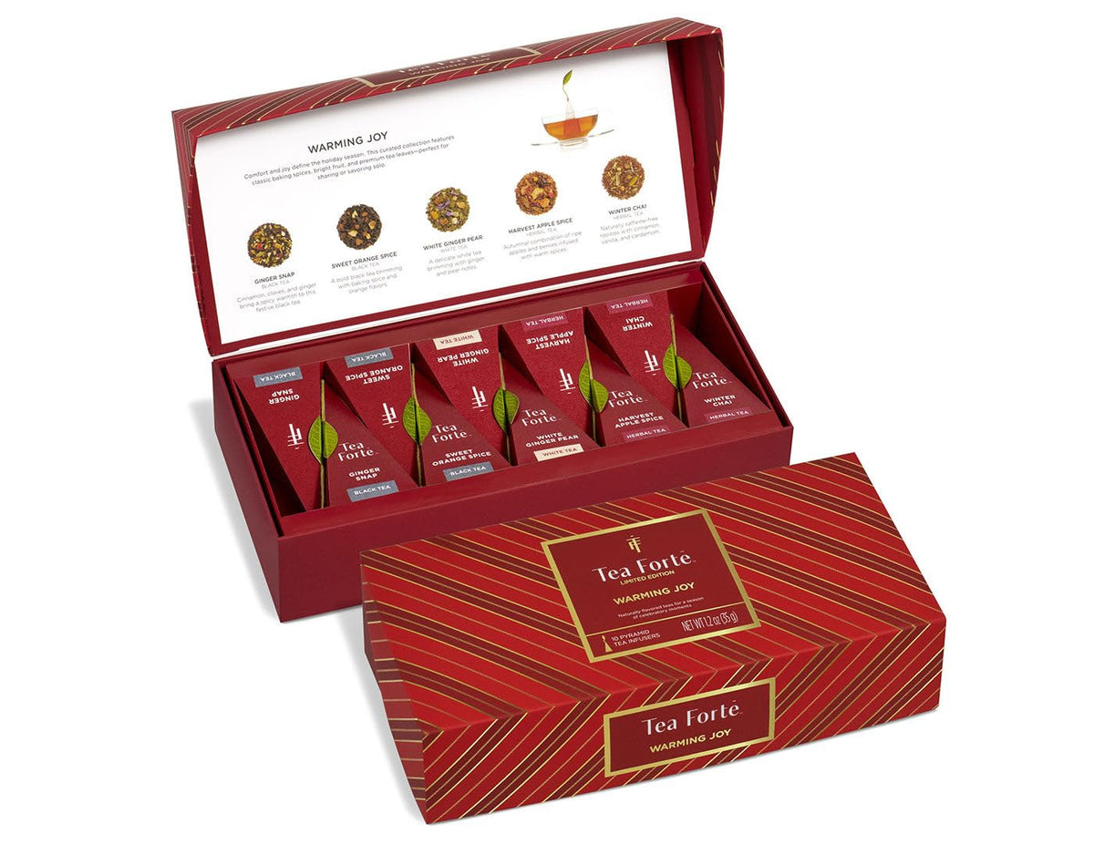 Tea Forte Tea Sampler Gift Set, 10 Pyramid Infuser Bags