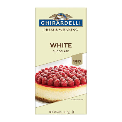 GHIRARDELLI Premium White Chocolate Baking Bar, 4 OZ (12 bars)